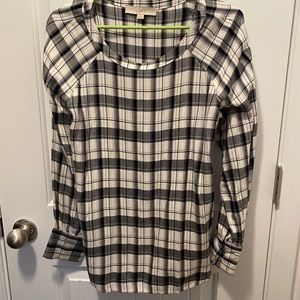 Loft blouse. Looks flannel but not.